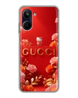 Чехол для Realme 10 с картинкой «Gucci — золотой сад»