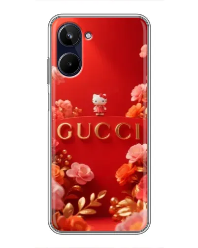 Чехол для Realme 10 с картинкой «Gucci — золотой сад»