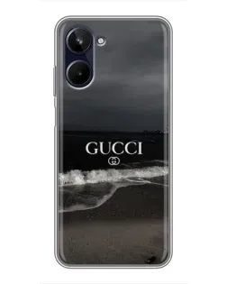 Чехол для Realme 10 с картинкой «Gucci — морской прибой»