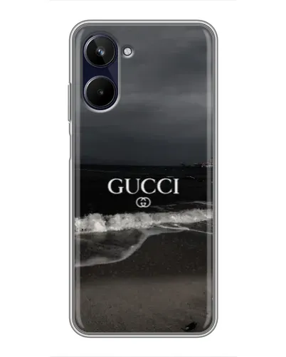 Чехол для Realme 10 с картинкой «Gucci — морской прибой»