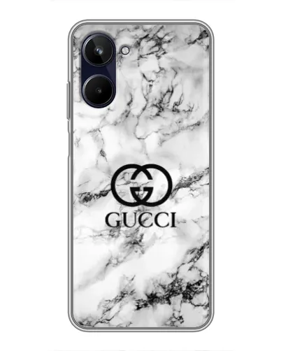 Чехол для Realme 10 с картинкой «Gucci — мраморный шик»