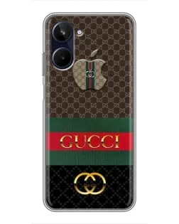 Чехол для Realme 10 с картинкой «Gucci — брендированный десерт»
