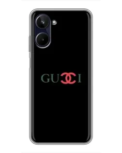 Чехол для Realme 10 с картинкой «Gucci — красный градиент»