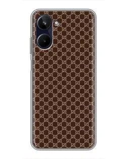 Чехол для Realme 10 с картинкой «Gucci — шоколадная сетка»