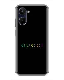 Чехол для Realme 10 с картинкой «Gucci — неоновый минимализм»