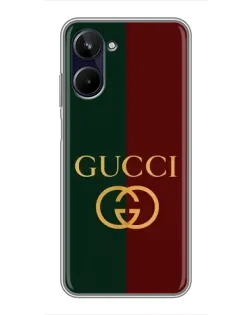 Чехол для Realme 10 с картинкой «Gucci — темно-зеленый градиент»