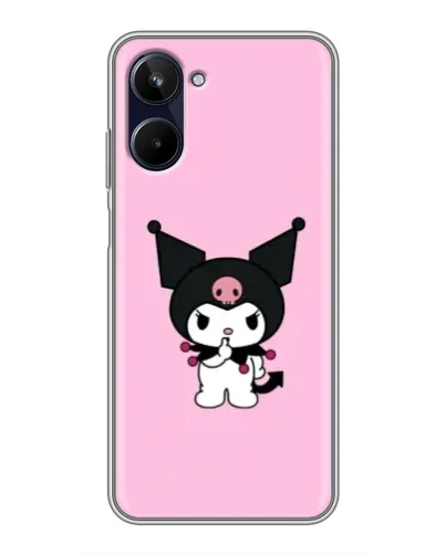 Чехол для Realme 10 с картинкой «Kuromi — розовая нежность»