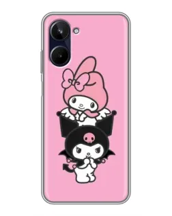 Чехол для Realme 10 с картинкой «My Melody и Kuromi»