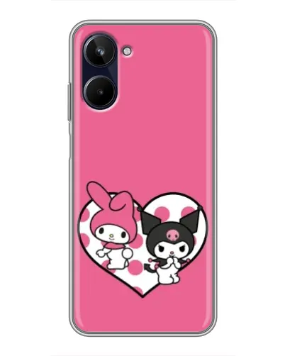 Чехол для Realme 10 с картинкой «Kuromi и My Melody»
