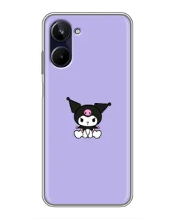 Чехол для Realme 10 с картинкой «Kuromi — фиолетовый минимализм»