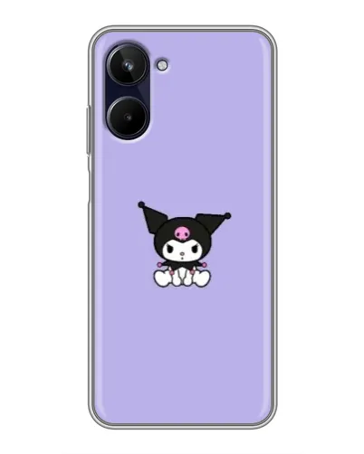 Чехол для Realme 10 с картинкой «Kuromi — фиолетовый минимализм»