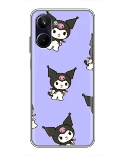 Чехол для Realme 10 с картинкой «Паттерн с Kuromi»