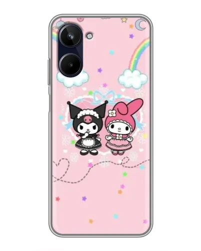 Чехол для Realme 10 с картинкой «My Melody и Kuromi»