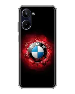 Чехол для Realme 10 с картинкой «Логотип BMW — вспышка»