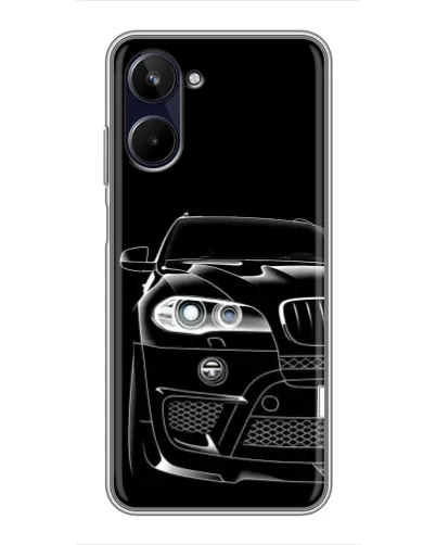 Чехол для Realme 10 с картинкой «Темный силуэт BMW»