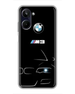Чехол для Realme 10 с картинкой «Минималистичный принт BMW M3»