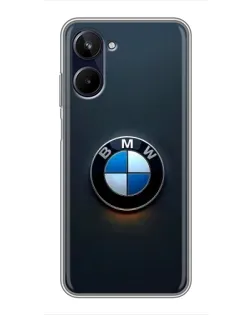 Чехол для Realme 10 с картинкой «Логотип BMW — минимализм»