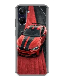 Чехол для Realme 10 с картинкой «BMW на красной дорожке»