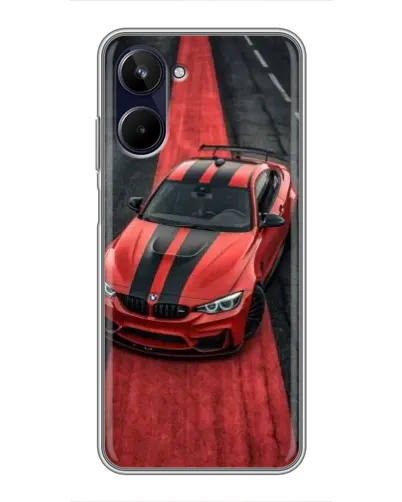 Чехол для Realme 10 с картинкой «BMW на красной дорожке»