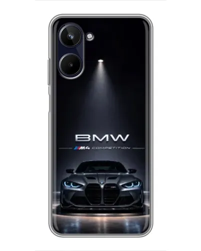 Чехол для Realme 10 с картинкой «BMW сквозь ночной город» Чехол для Realme 10 с картинкой «BMW сквозь ночной город»