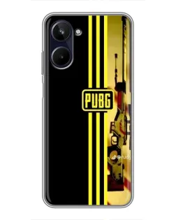 Чехол для Realme 10 с картинкой «PUBG — камуфляжный шлем»
