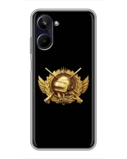 Чехол для Realme 10 с картинкой «PUBG — оранжевый градиент»