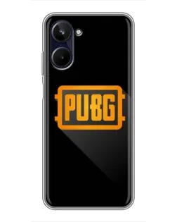 Чехол для Realme 10 с картинкой «PUBG — рамка лого»