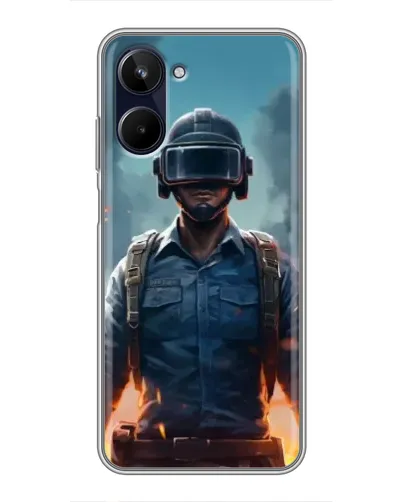 Чехол для Realme 10 с картинкой «PUBG — реалистичный герой» Чехол для Realme 10 с картинкой «PUBG — реалистичный герой»