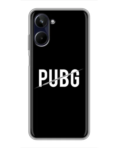 Чехол для Realme 10 с картинкой «PUBG — белый логотип» Чехол для Realme 10 с картинкой «PUBG — белый логотип»