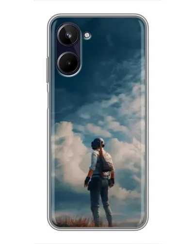 Чехол для Realme 10 с картинкой «Герой PUBG на скале» Чехол для Realme 10 с картинкой «Герой PUBG на скале»