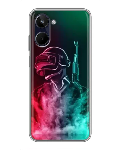 Чехол для Realme 10 с картинкой «PUBG — огненный воин» Чехол для Realme 10 с картинкой «PUBG — огненный воин»