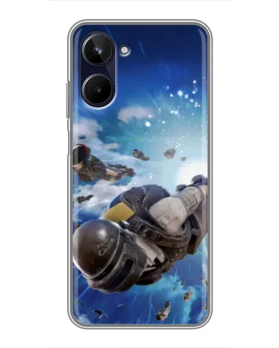 Чехол для Realme 10 с картинкой «Десант PUBG — прыжок» Чехол для Realme 10 с картинкой «Десант PUBG — прыжок»