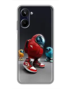 Чехол для Realme 10 с картинкой «Among Us — 3D стиль»