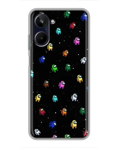 Чехол для Realme 10 с картинкой «Экипаж Among Us»