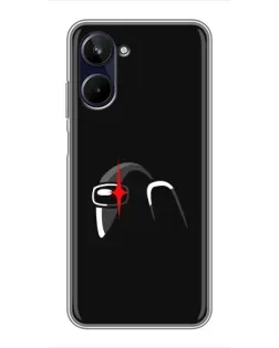 Чехол для Realme 10 с картинкой «Among Us шлем»