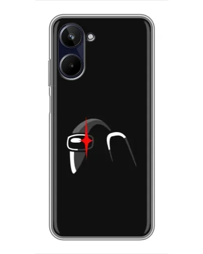 Чехол для Realme 10 с картинкой «Among Us шлем»