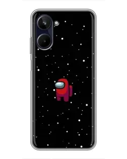 Чехол для Realme 10 с картинкой «Красный Among Us»