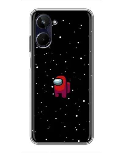 Чехол для Realme 10 с картинкой «Красный Among Us»