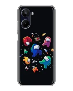 Чехол для Realme 10 с картинкой «Among Us космос»