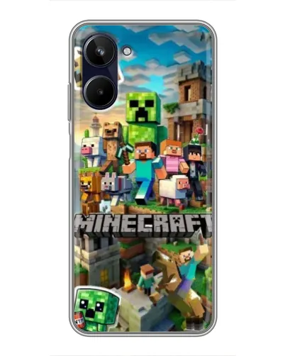 Чехол для Realme 10 с картинкой «Замок Minecraft»