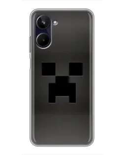Чехол для Realme 10 с картинкой «Черный крипер градиент»