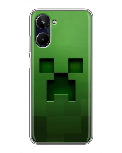 Чехол для Realme 10 с картинкой «Крипер микро-дизайн»