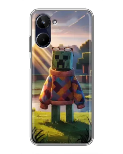 Чехол для Realme 10 с картинкой «Крипер в свитере»