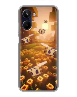 Чехол для Realme 10 с картинкой «Поле подсолнухов»