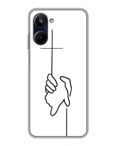Чехол для Realme 10 с картинкой «Рука держит»