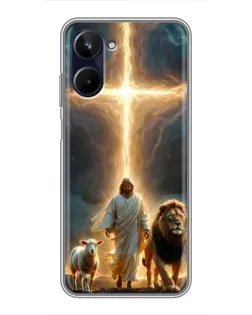 Чехол для Realme 10 с картинкой «Лев Иуды и Свет»