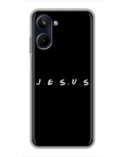 Чехол для Realme 10 с картинкой «Точки веры J.E.S.U.S.»