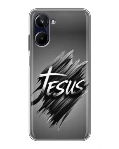 Чехол для Realme 10 с картинкой «Надпись Jesus Graffiti»