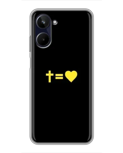 Чехол для Realme 10 с картинкой «Сердце и Крест»