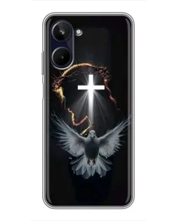 Чехол для Realme 10 с картинкой «Голубь и Свет»